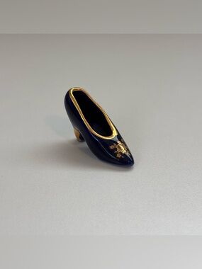 Limoges Miniature Shoe Trinket